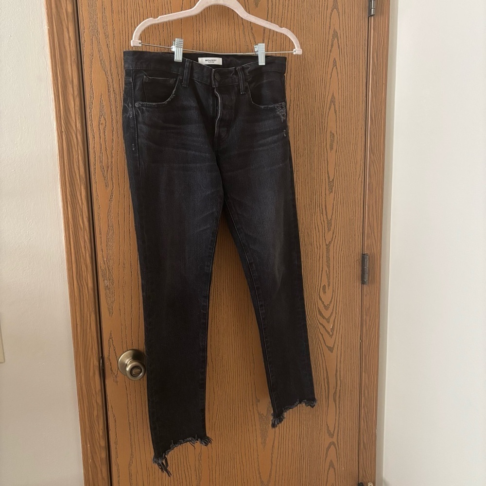 MOUSSY VINTAGE Staley Tapered Jeans size 27 in Washed Black - Picture 2 of 4